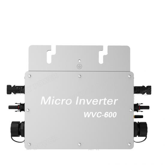 Microinverter HaroldDol WVC-600 Wireless Solar PV Inverter Modulwechselrichter IP65 Waterproof Netzgekoppelt Inverter Digital Wechselrichter 